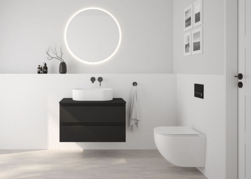 Væghængt Toilet Oltens Hamnes PureRim Hvid Oval 49 cm