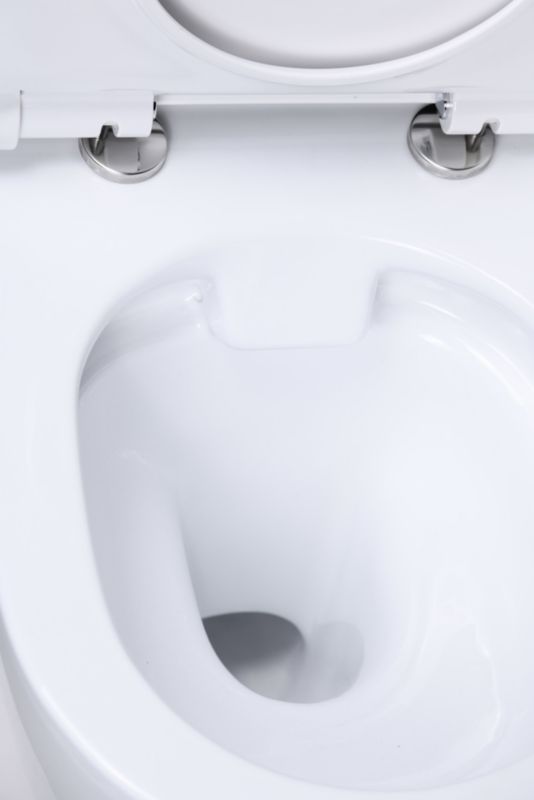 Væghængt Toilet Caneo Uden Brættekant med Låg Hvid Højglans 48,5 cm