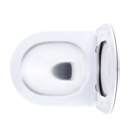 Væghængt Toilet Caneo Uden Brættekant med Låg Hvid Højglans 48,5 cm