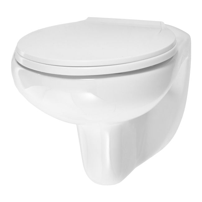 Væghængt Toilet Hvid Keramik 53,5x35x39,5 cm med PP-Sæde