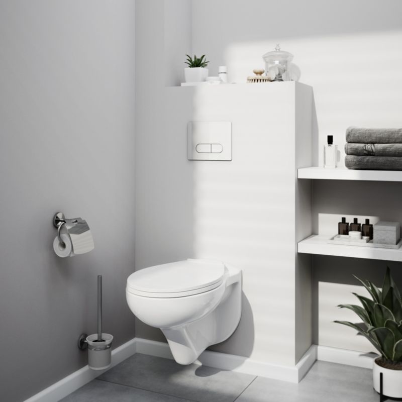Væghængt Toilet Hvid Keramik 53,5x35x39,5 cm med Sæde | 3663602690702