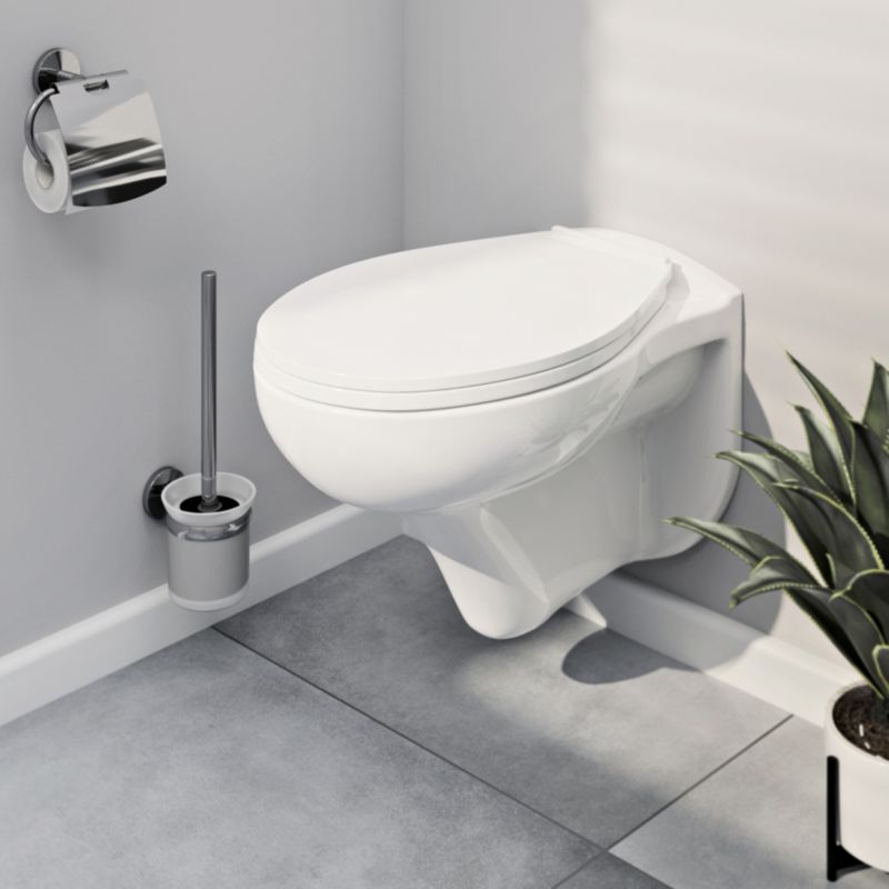 Væghængt Toilet Hvid Keramik 53,5x35x39,5 cm med Sæde | 3663602690702