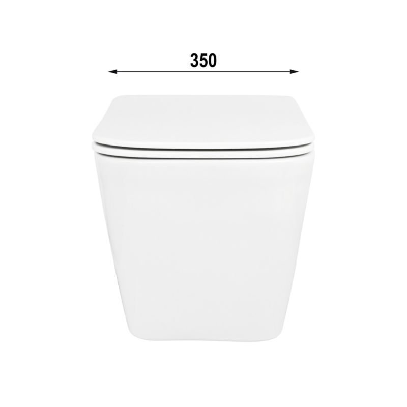 Væghængt Toilet Bravia Uden Skyllekant Hvid 48x35x36,5 cm