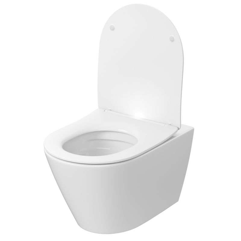 Væghængt Toilet Orisa Rund Hvid Vortex Skyl 52,5 cm | 5901771203384