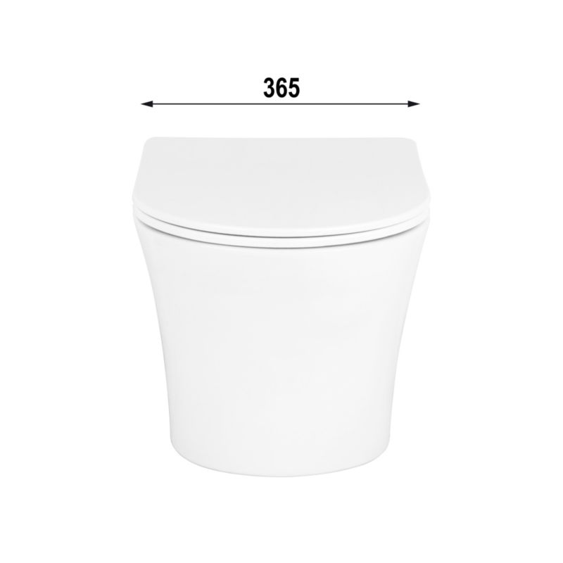 Væghængt Toilet Miska Celo Rund Hvid Uden Bræt 48,5x36x38,5 cm