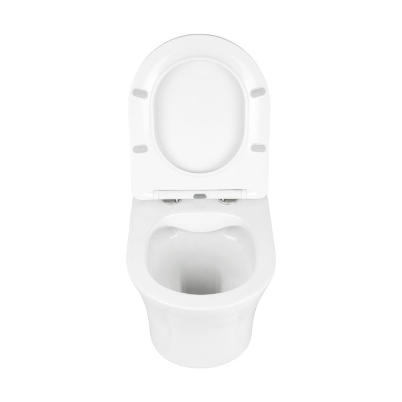 Væghængt Toilet Miska Celo Rund Hvid Uden Bræt 48,5x36x38,5 cm