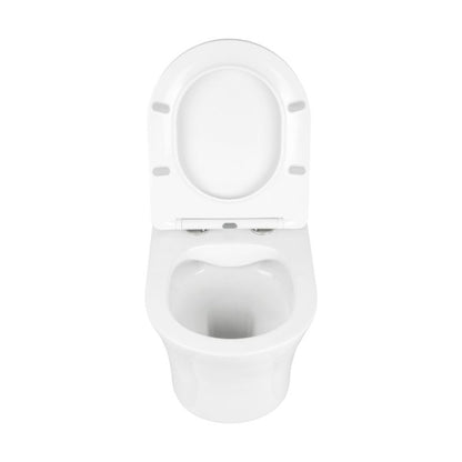 Væghængt Toilet Miska Celo Rund Hvid Uden Bræt 48,5x36x38,5 cm