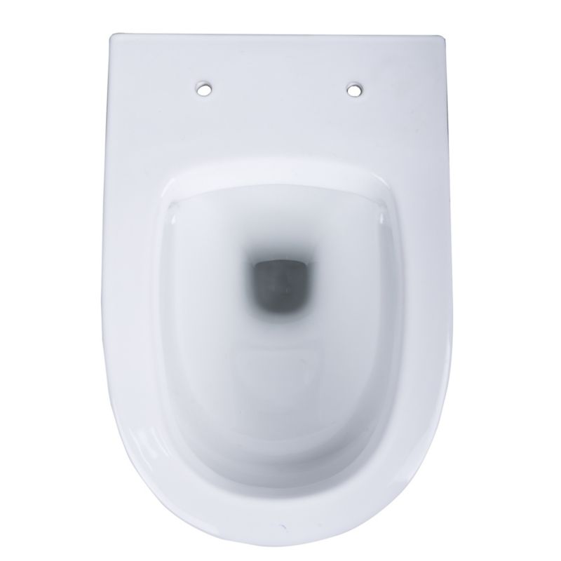 Fuerte væghængt rimless toilet med duroplast soft-close sæde