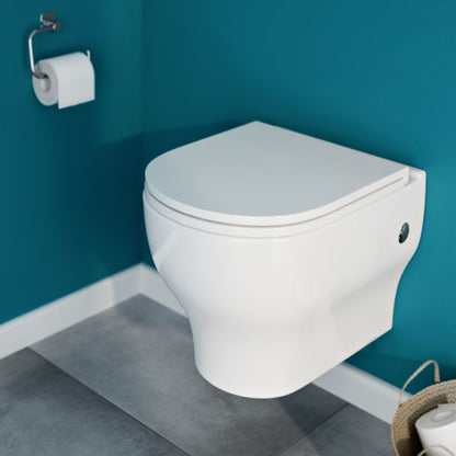 Vægmonteret toiletter GoodHome Cavally uden kant med soft-close sæde i duroplast