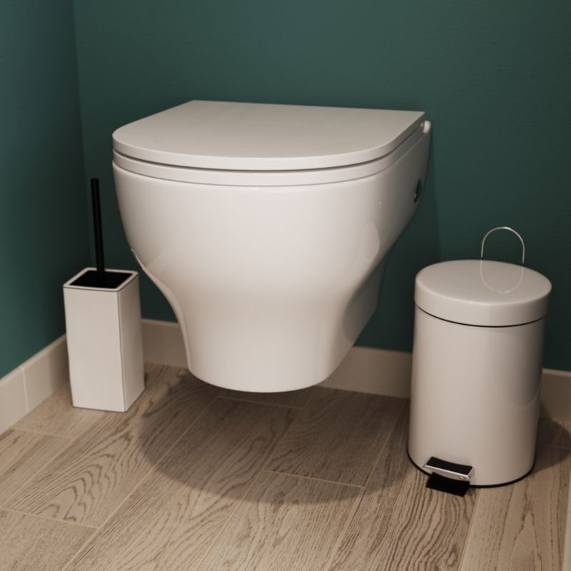 Vægmonteret toiletter GoodHome Cavally uden kant med soft-close sæde i duroplast