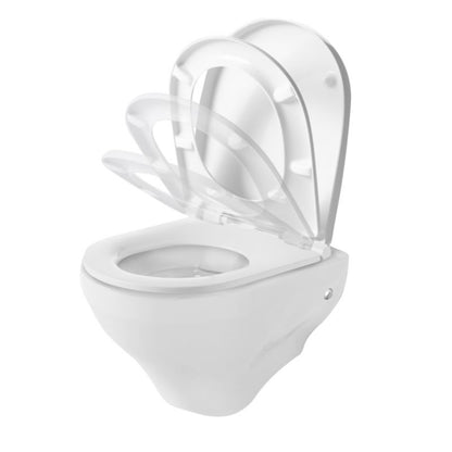 Vægmonteret toiletter GoodHome Cavally uden kant med soft-close sæde i duroplast