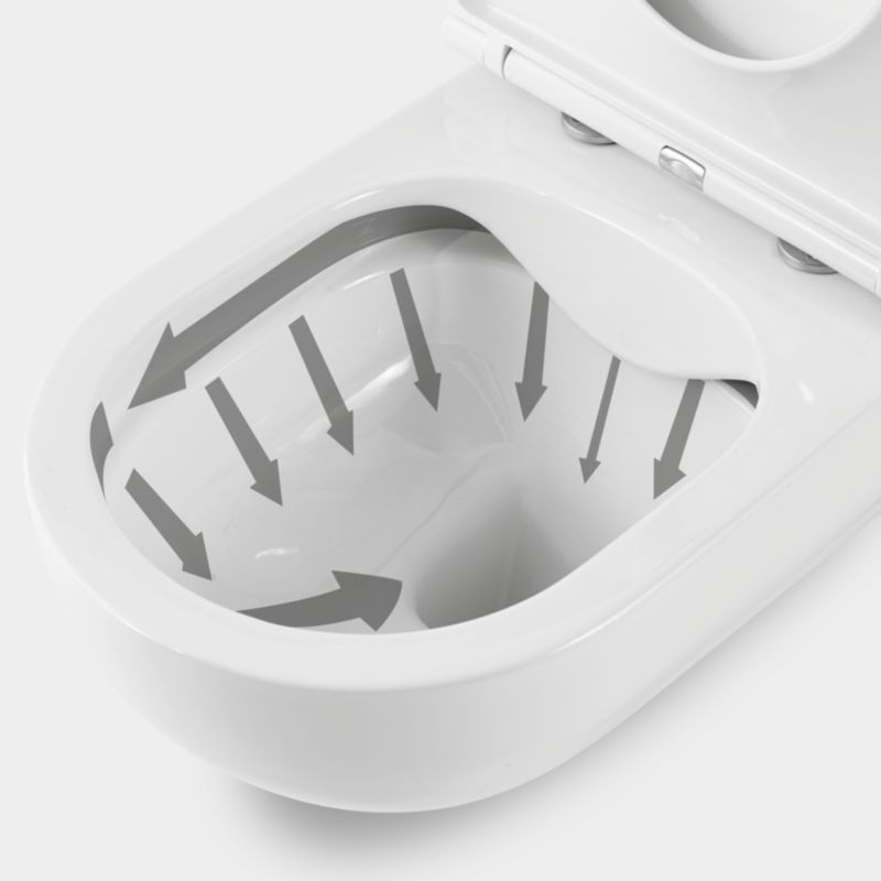 Vægmonteret toiletter GoodHome Cavally uden kant med soft-close sæde i duroplast
