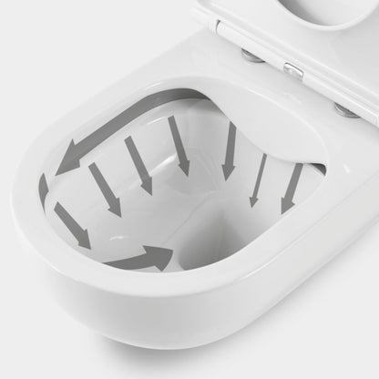 Vægmonteret toiletter GoodHome Cavally uden kant med soft-close sæde i duroplast