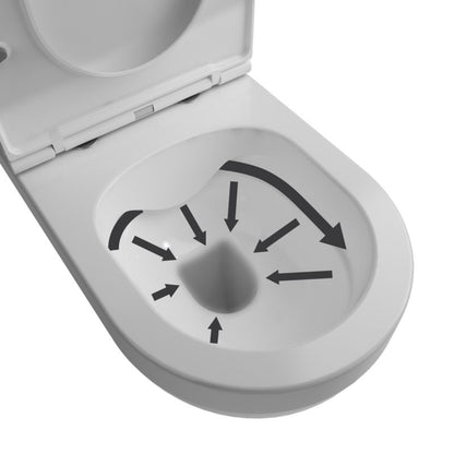 GoodHome Cavally væghængt rimless toilet med softluk-sæde