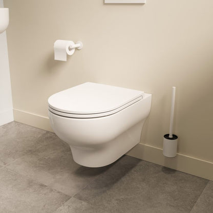 Væghængt Toilet Cavally Hvid Rund Uden Krans 53 cm | 5063022514875
