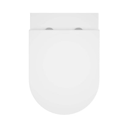 Væghængt Toilet Hvid Rund 53x36x35 cm