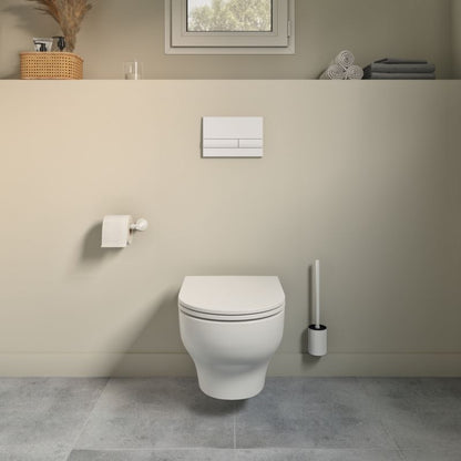 Væghængt Toilet Cavally Hvid Rund Uden Krans 53 cm | 5063022514875