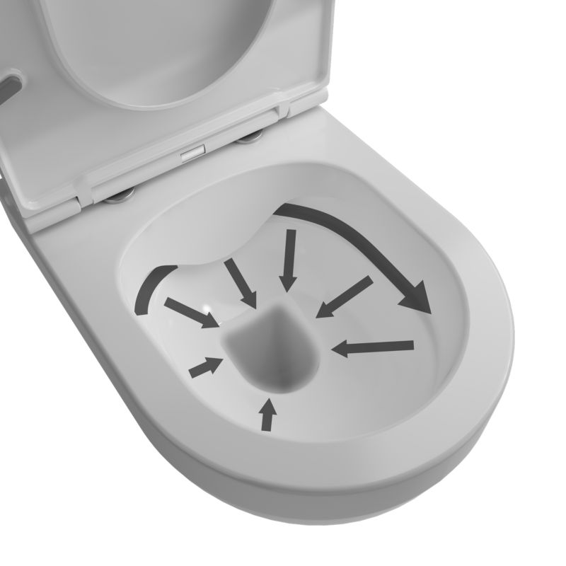 Væghængt Toilet Cavally Hvid med Langsomt Lukkende Sæde 36,5x54,5 cm