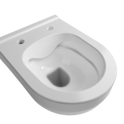 Væghængt Toilet Cavally Hvid med Langsomt Lukkende Sæde 36,5x54,5 cm