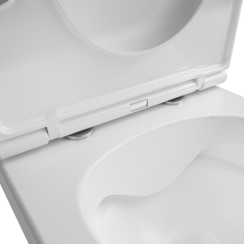 Væghængt Toilet Cavally Hvid med Langsomt Lukkende Sæde 36,5x54,5 cm