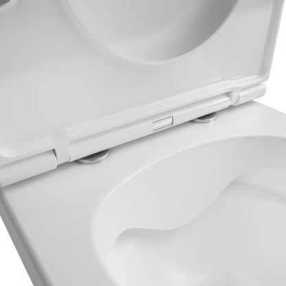 Væghængt Toilet Cavally Hvid med Langsomt Lukkende Sæde 36,5x54,5 cm