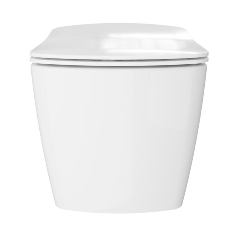 Væghængt Toilet Levanna Uden Skyllekant med Langsomt Lukkende Sæde Hvid
