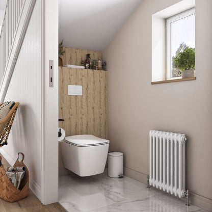 Væghængt Toilet Levanna Uden Skyllekant med Langsomt Lukkende Sæde Hvid