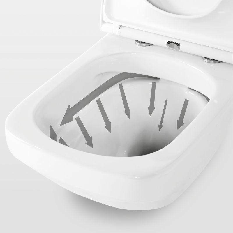Vægmonteret GoodHome Teesta rimless toilet med softclose sæde