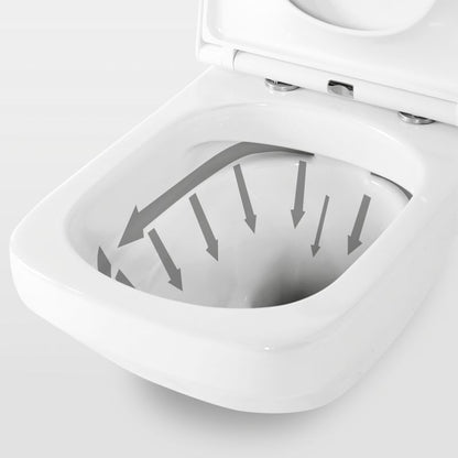 Vægmonteret GoodHome Teesta rimless toilet med softclose sæde