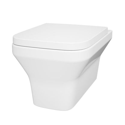Væghængt Toilet Teesta Hvid Rund Uden Skyllekant 53x36x35 cm