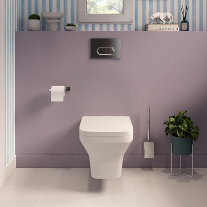 Væghængt Toilet Teesta Hvid Rund Uden Skyllekant 53x36x35 cm