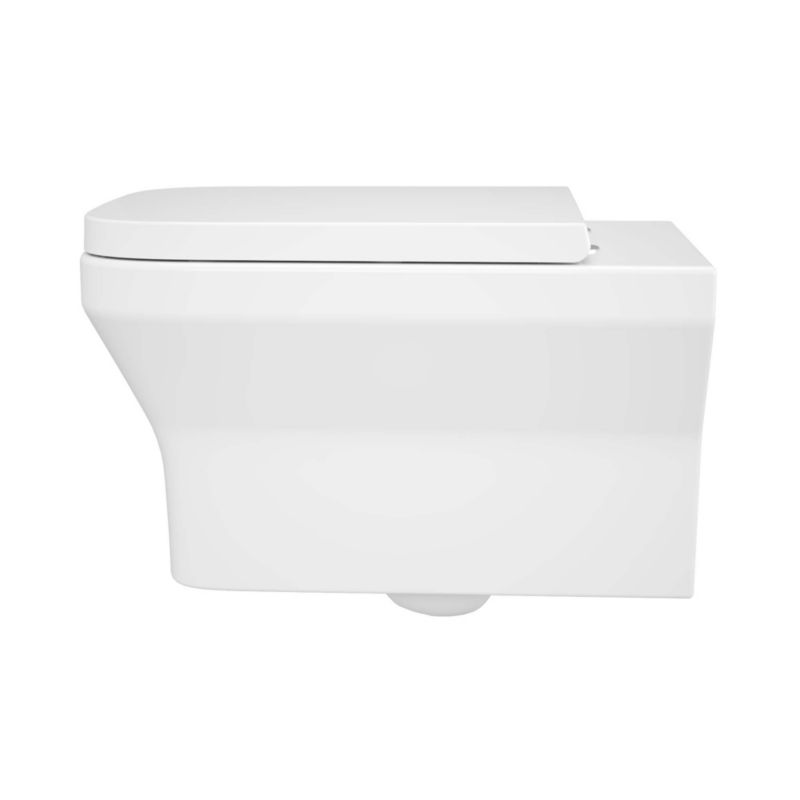 Væghængt Toilet Teesta Hvid Rund Uden Skyllekant 53x36x35 cm