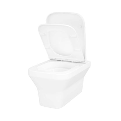 Væghængt Toilet Teesta Hvid Rund Uden Skyllekant 53x36x35 cm