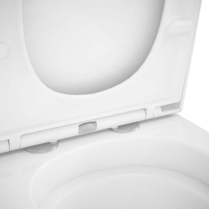 Væghængt Toilet Teesta Hvid Rund Uden Skyllekant 53x36x35 cm