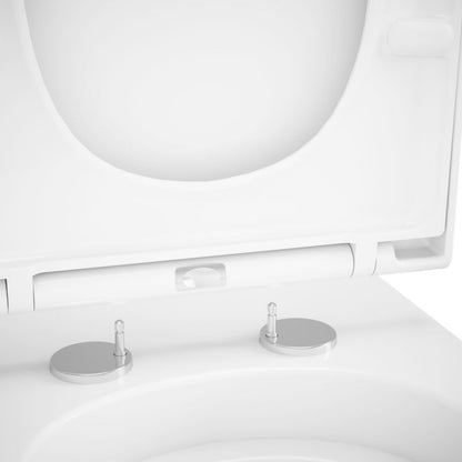 Væghængt Toilet Teesta Hvid Rund Uden Skyllekant 53x36x35 cm