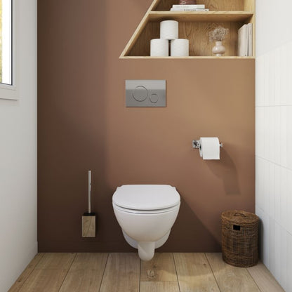 Væghængt Toilet Teesta Hvid Rund Uden Skyllekant 53x36x35 cm