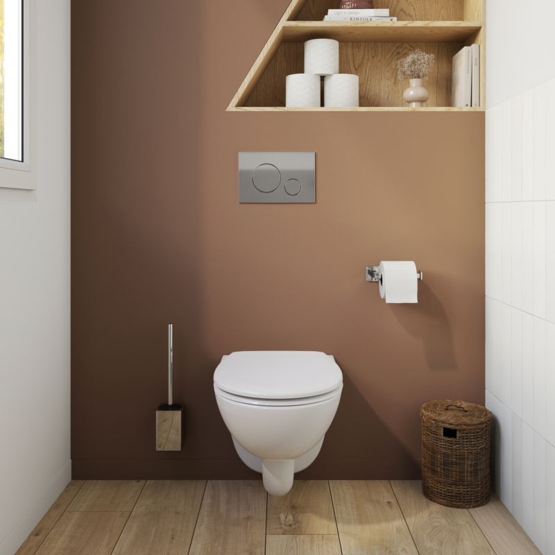 Væghængt Toilet Teesta Hvid Rund Uden Skyllekant 53x36x35 cm
