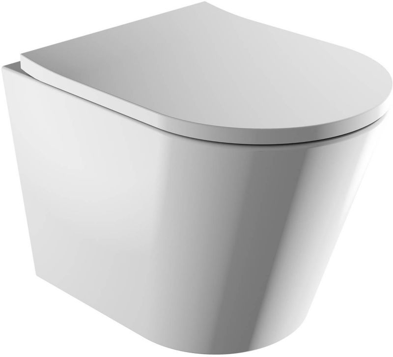 Væghængt Toilet Orlando Rundt Hvidt Uden Kravel 52x46x44 cm | 5902539864274