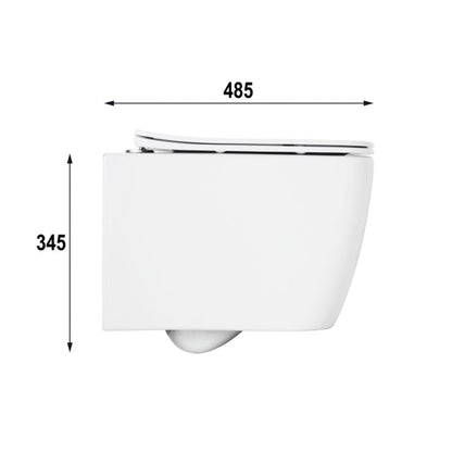 Væghængt Toilet Fusyona Uden Skyllekant Hvid 48,5x34x34,5 cm | 5901912871885