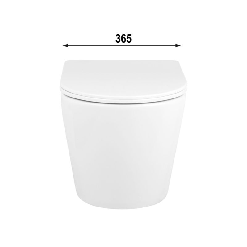 Væghængt Toilet Trissa Wir 49x36,5x36 cm med Soft-Close Sæde
