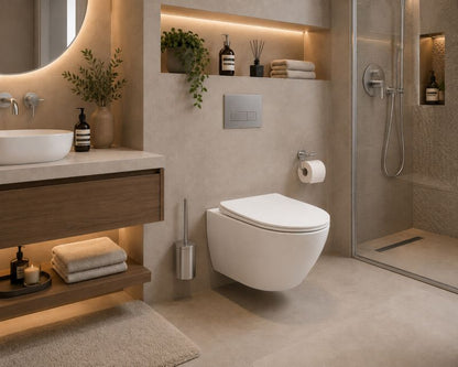 Væghængt Toilet Hvid Uden Skyllekant 48,5x36x35,5 cm