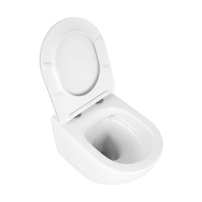 Væghængt Toilet Hvid Uden Skyllekant 48,5x36x35,5 cm