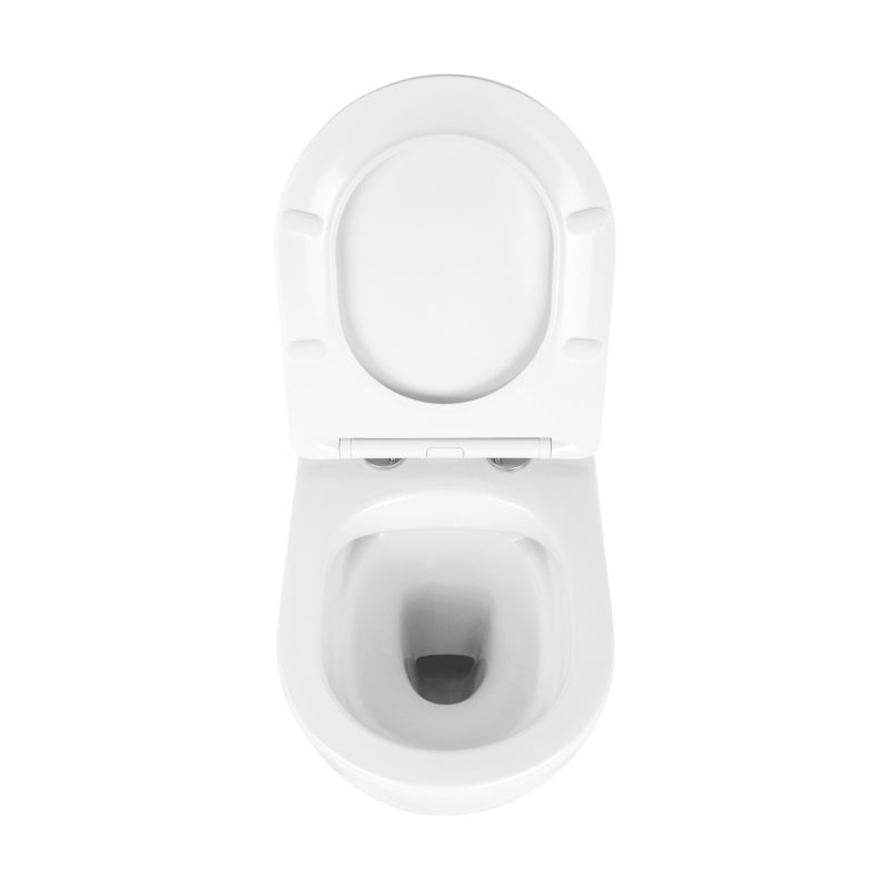 Væghængt Toilet Hvid Uden Skyllekant 48,5x36x35,5 cm