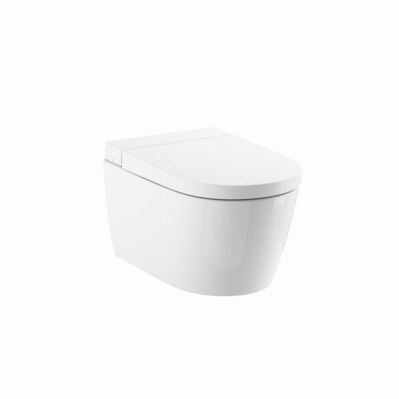 Væghængt Toilet med Sæde Roca Dara Hvid Rengøringsvenlig 40 kg