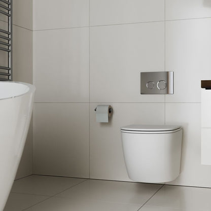 Væghængt Toilet m. Blødt Lukkende Sæde 49x37 cm Hvid HGR13000042