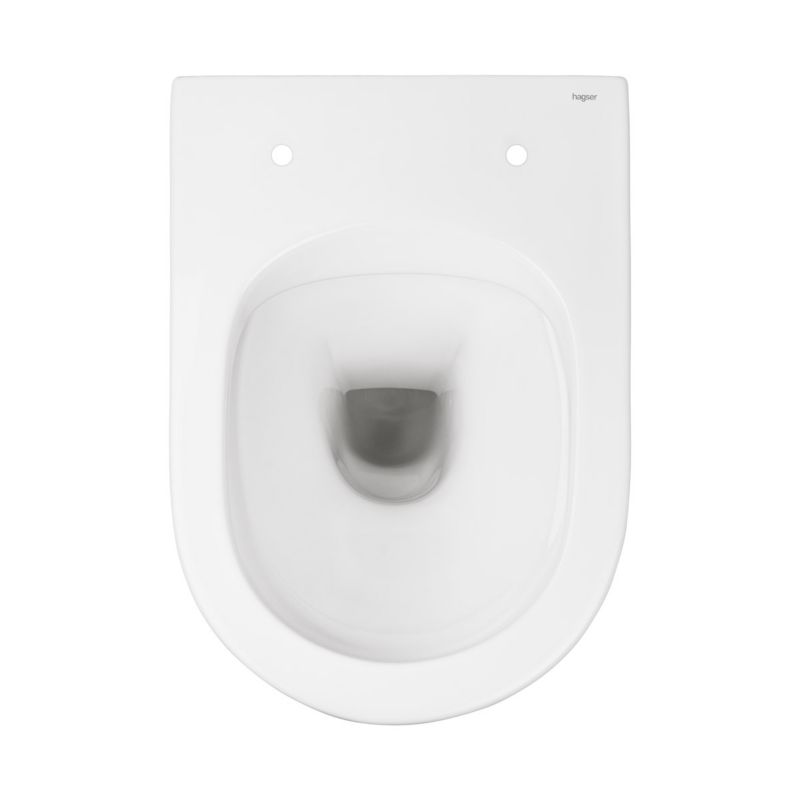 Væghængt Toilet m. Blødt Lukkende Sæde 49x37 cm Hvid HGR13000042