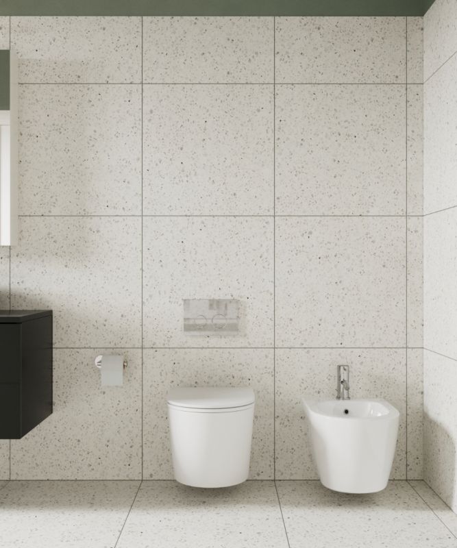 Væghængt Toilet m. Blødt Lukkende Sæde 49x37 cm Hvid HGR13000042