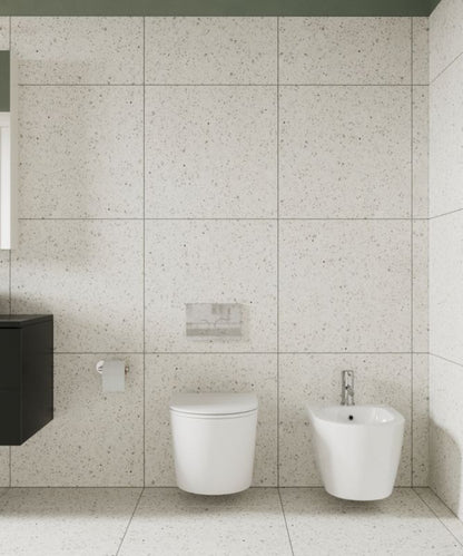Væghængt Toilet m. Blødt Lukkende Sæde 49x37 cm Hvid HGR13000042