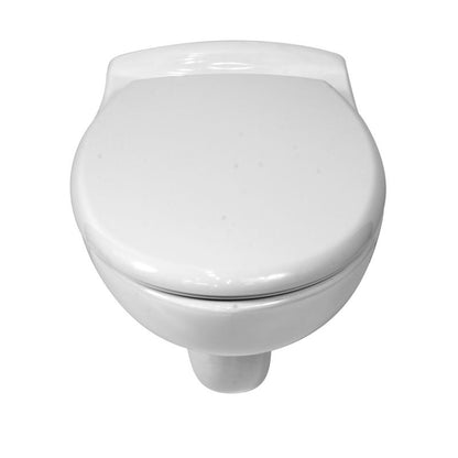 Væghængt Toilet Basic Rim Uden Krans med Langsomt Lukkende Sæde Hvid 53,5x35x40 cm