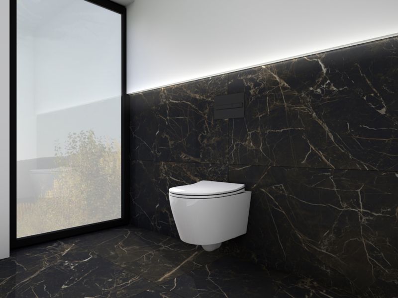 Væghængt Toilet Dino Rim Uden Kravel Hvid 48x36x37,5 cm